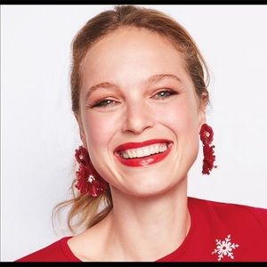 Botanical Garden Red Flower Earrings